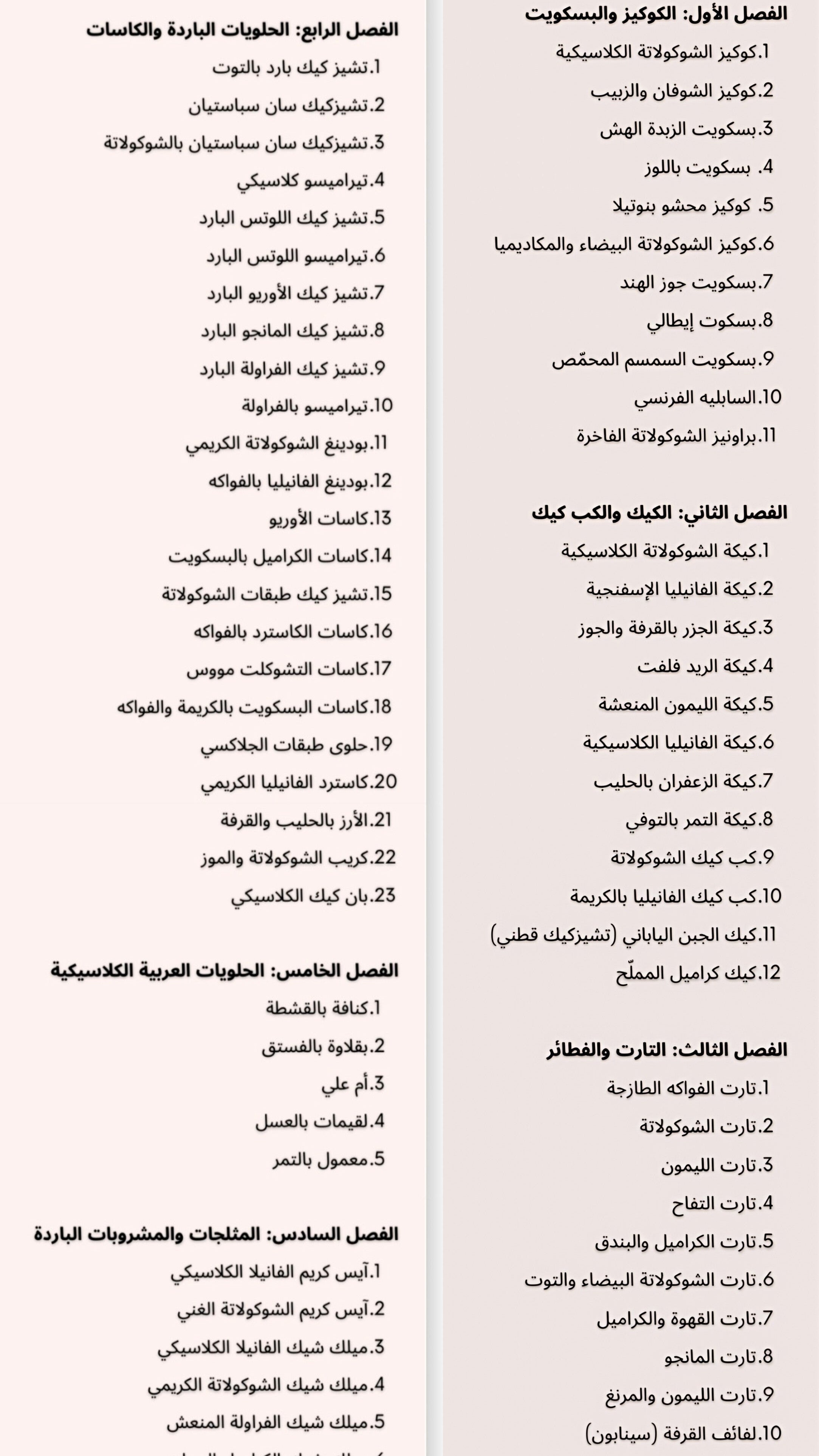 كتاب فن الحلويات (٧٠ وصفة)